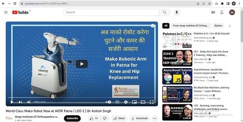 Makoplasty Robotic Surgery